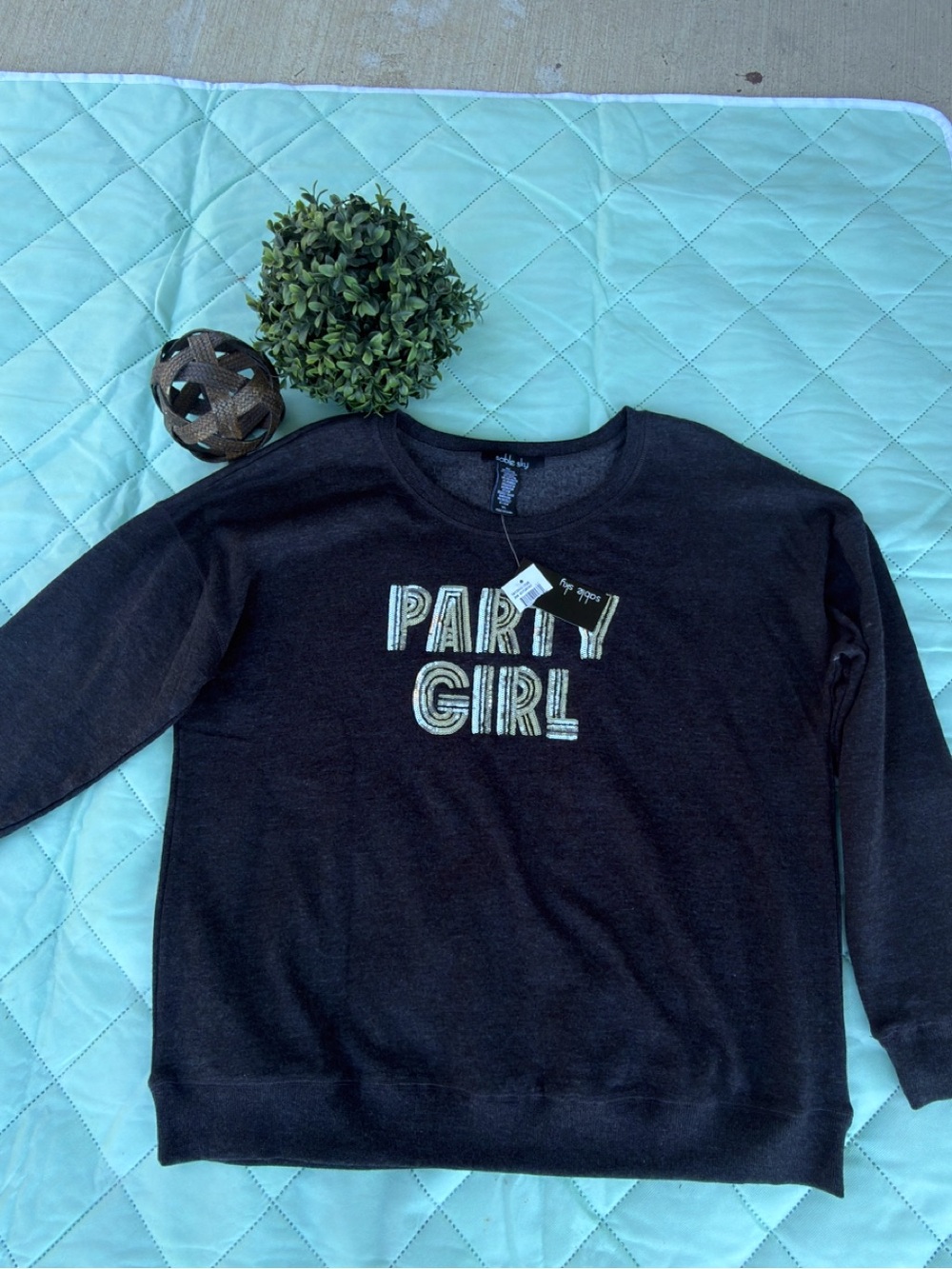 "Party Girl" Black Sweatshirt
